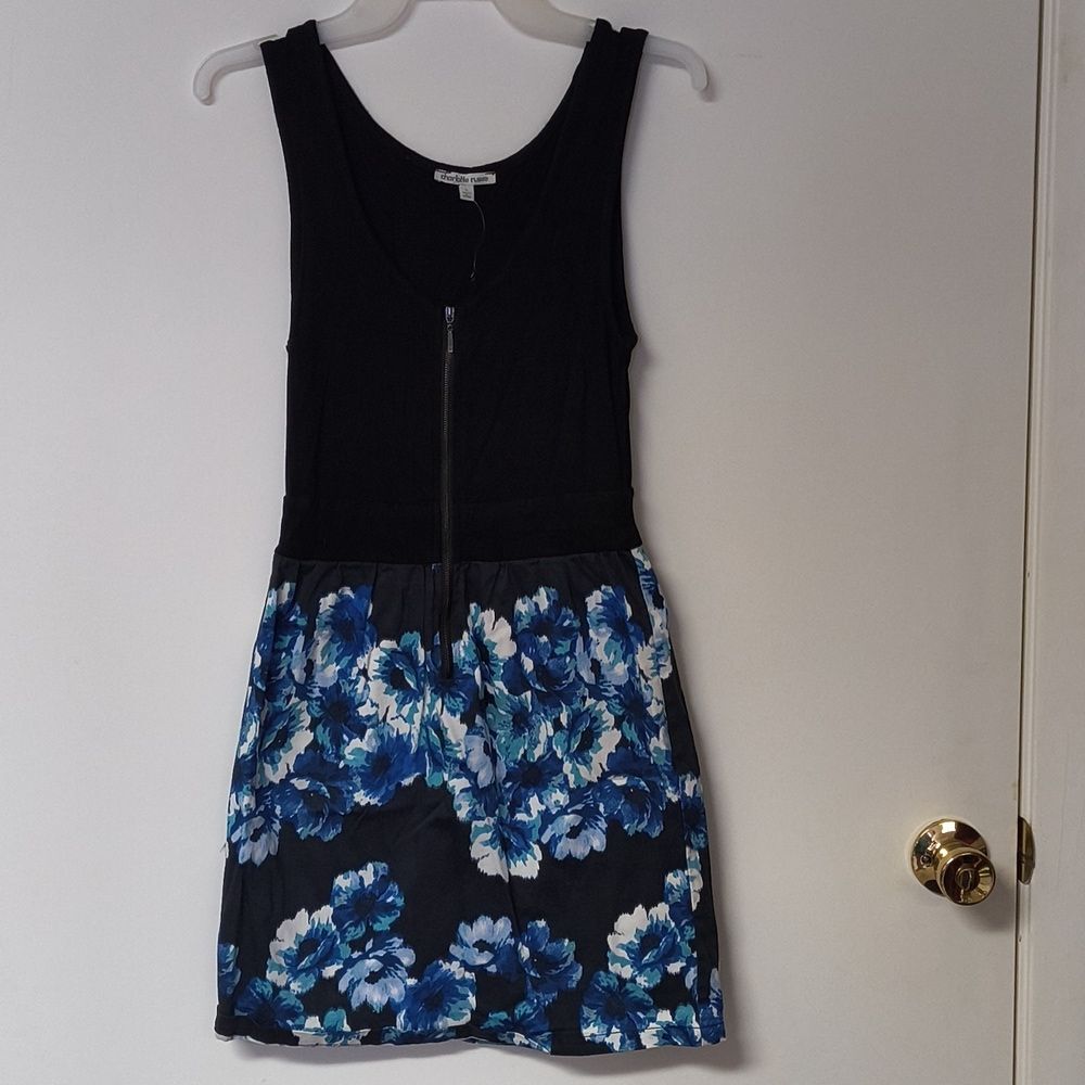 Black and Blue Floral Dress